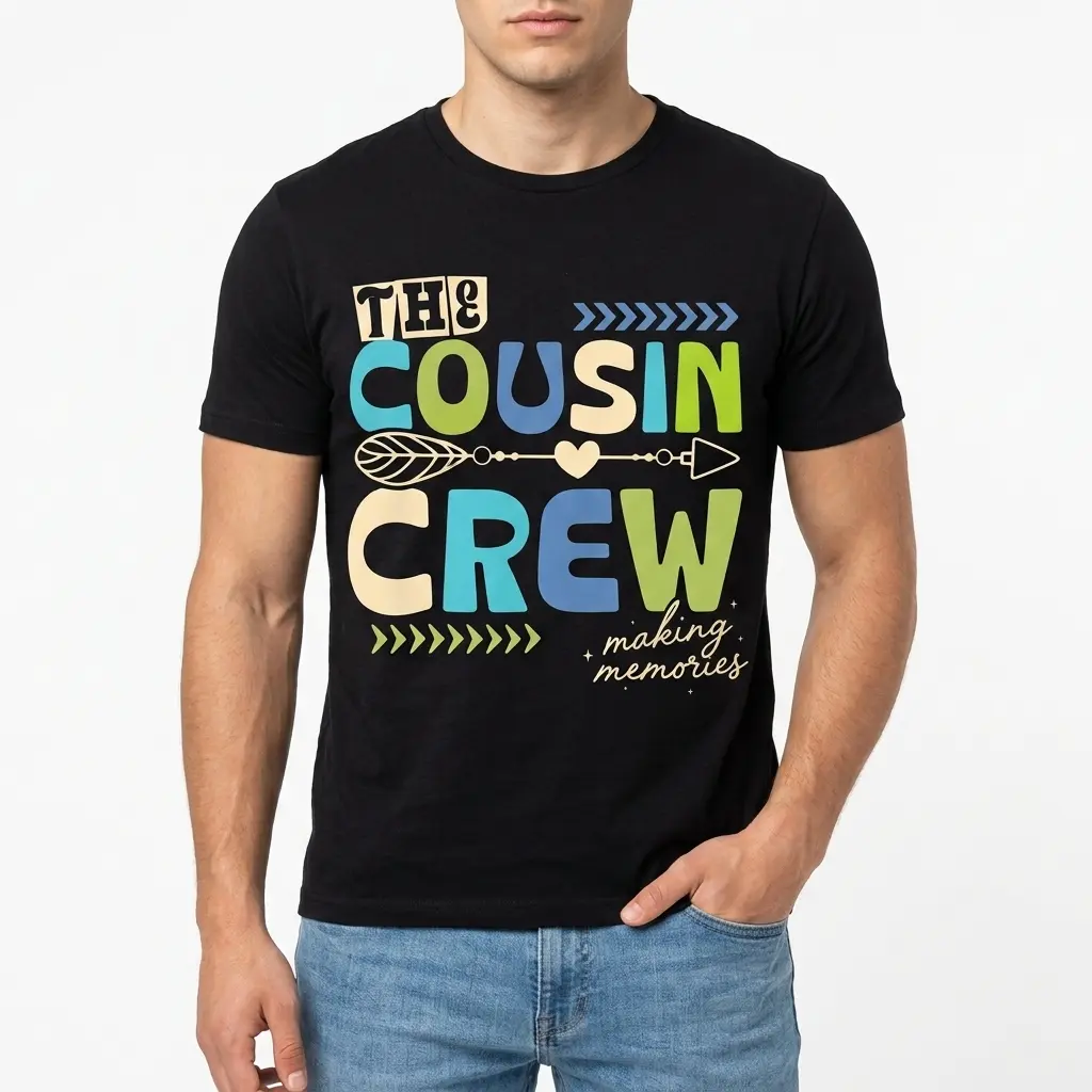 Cousin Crew Making Memories Family Reunion T-Shirt 3 Cousin Crew T-shirt displaying vibrant typography.