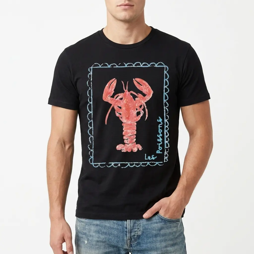 French Lobster Graphic T-Shirt 3 french lobster graphic t shirt 2.jpg