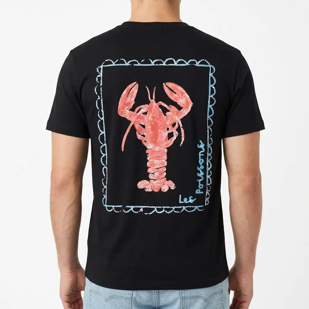 French Lobster Graphic T-Shirt 5 french lobster graphic t shirt 4.jpg