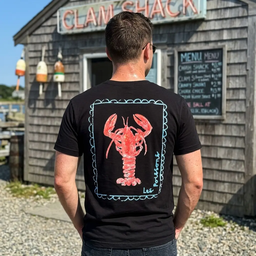 French Lobster Graphic T-Shirt 6 french lobster graphic t shirt 5.jpg
