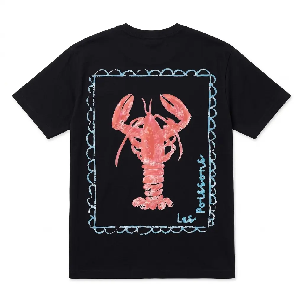 French Lobster Graphic T-Shirt 1 french lobster graphic t shirt.jpg