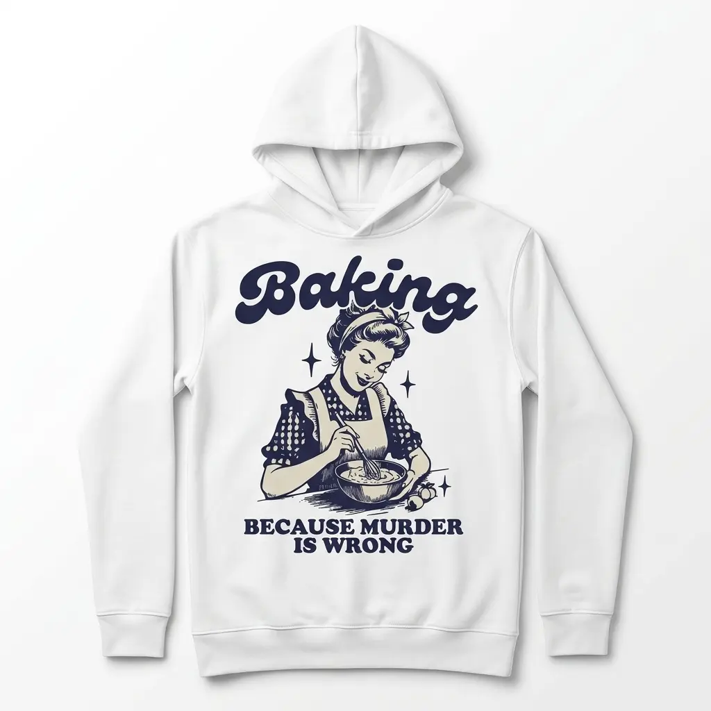 Funny Baking Because Murder Is Wrong T-Shirt 2 funny baking because murder is wrong t shirt 1.jpg