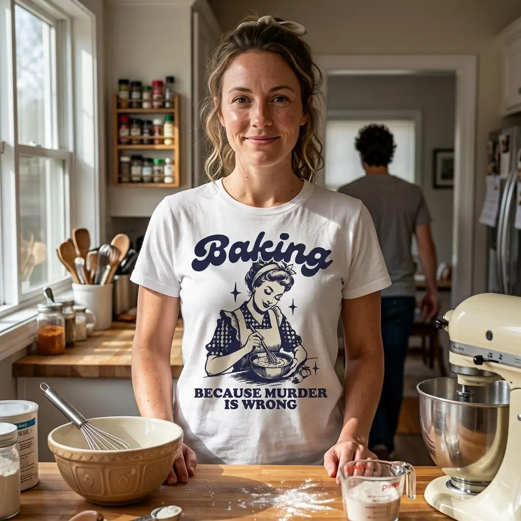 Funny Baking Because Murder Is Wrong T-Shirt 6 funny baking because murder is wrong t shirt 5.jpg