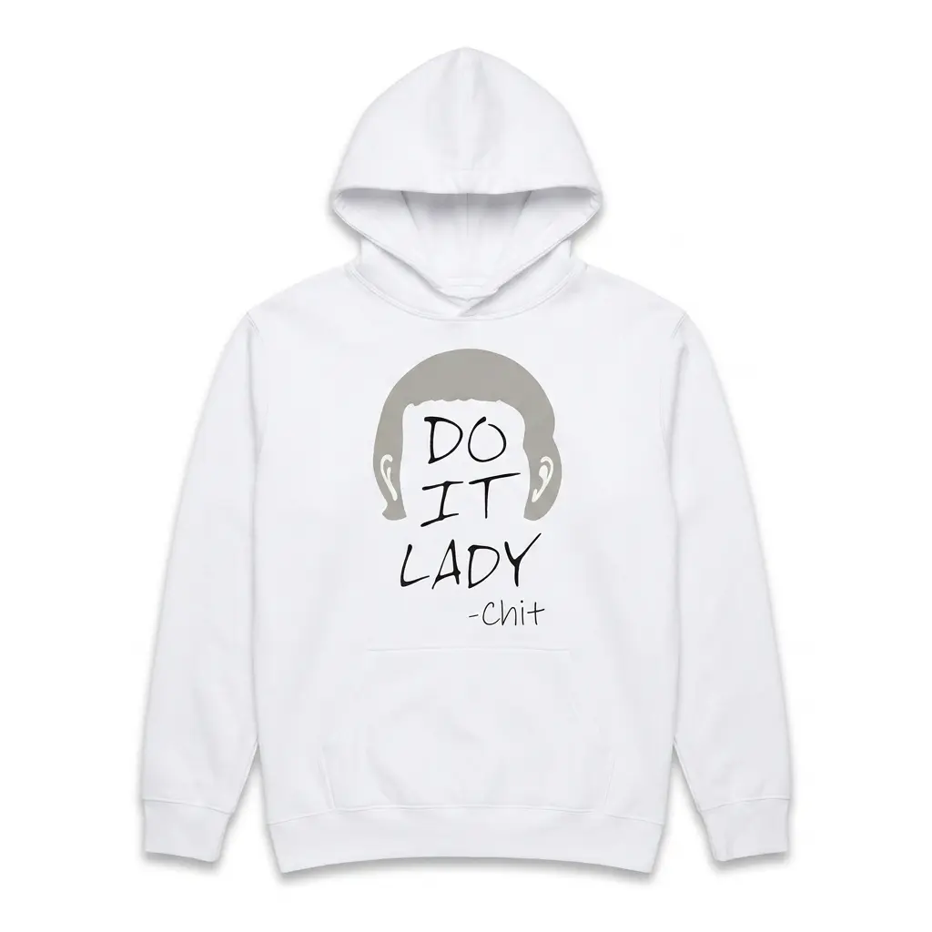 Funny Do It Lady Picard Meme Graphic Tee 2 White graphic tee displaying a playful Picard meme with the phrase 'Do It Lady'.