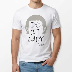 Funny Do It Lady Picard Meme Graphic Tee 8 Humorous Picard meme shirt with 'Do It Lady' text on a white background.