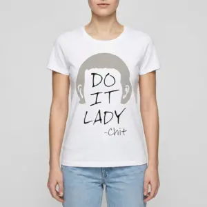 Funny Do It Lady Picard Meme Graphic Tee 9 White shirt with a funny Picard graphic and the words 'Do It Lady'.