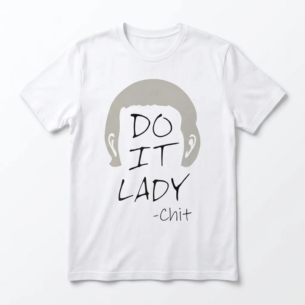 Funny Do It Lady Picard Meme Graphic Tee 1 White t-shirt featuring a Picard-themed humor design with text 'Do It Lady'.