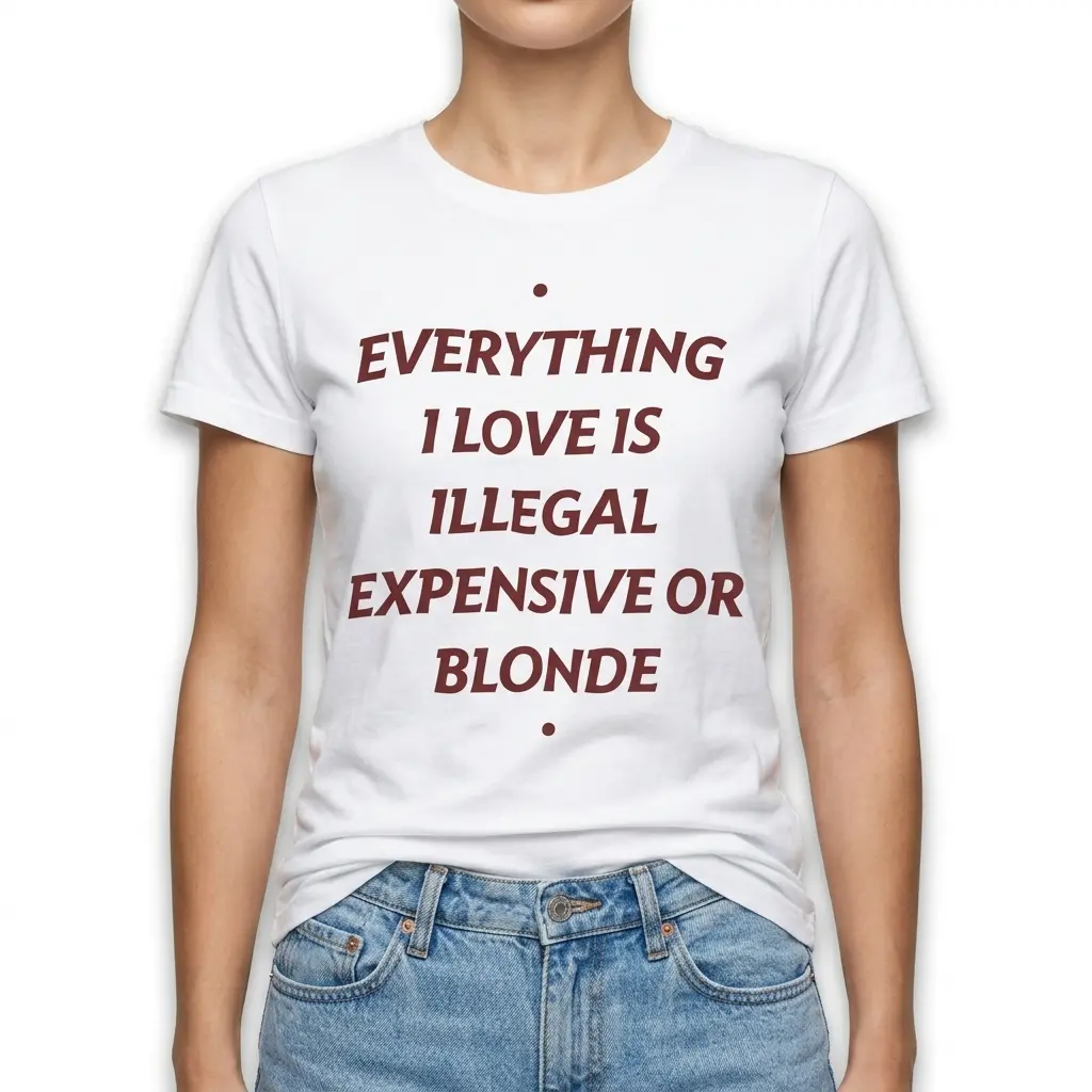 Playful statement t-shirt design.