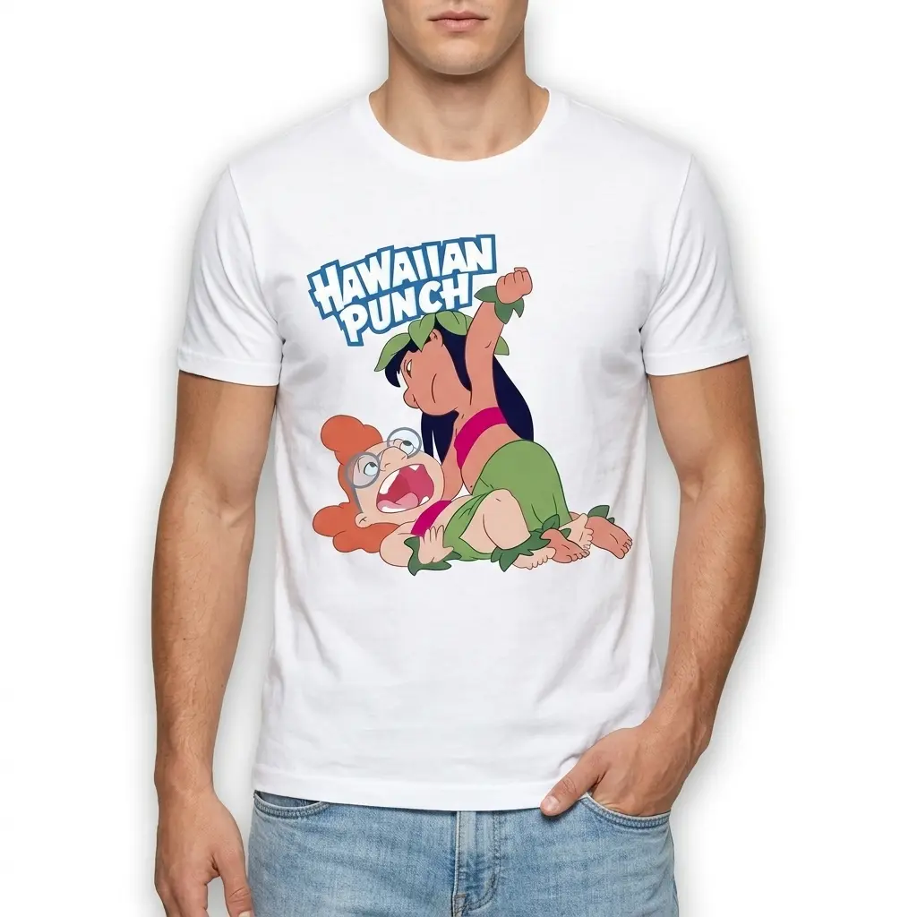 funny hawaiian punch cartoon fight graphic tee 1.jpg