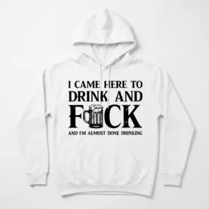 Funny 'I Came Here To Drink' Adult Humor T-Shirt 7 Front view of funny drinking t-shirt design mockup.