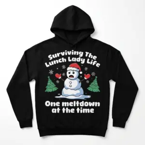 Funny Lunch Lady Christmas Meltdown T-Shirt 7 funny lunch lady christmas meltdown t shirt 1.jpg