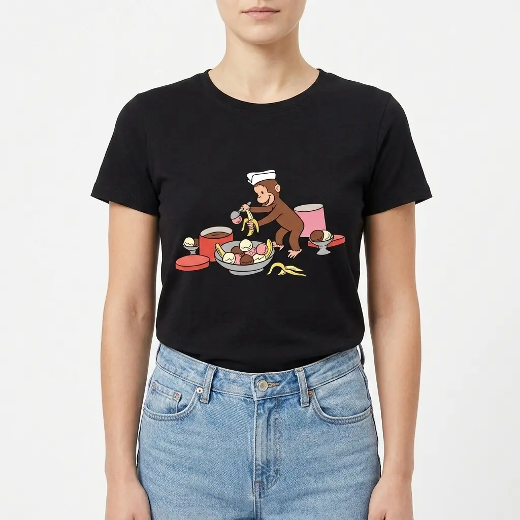 Funny Monkey Ice Cream T-Shirt 4 funny monkey ice cream t shirt 3.jpg