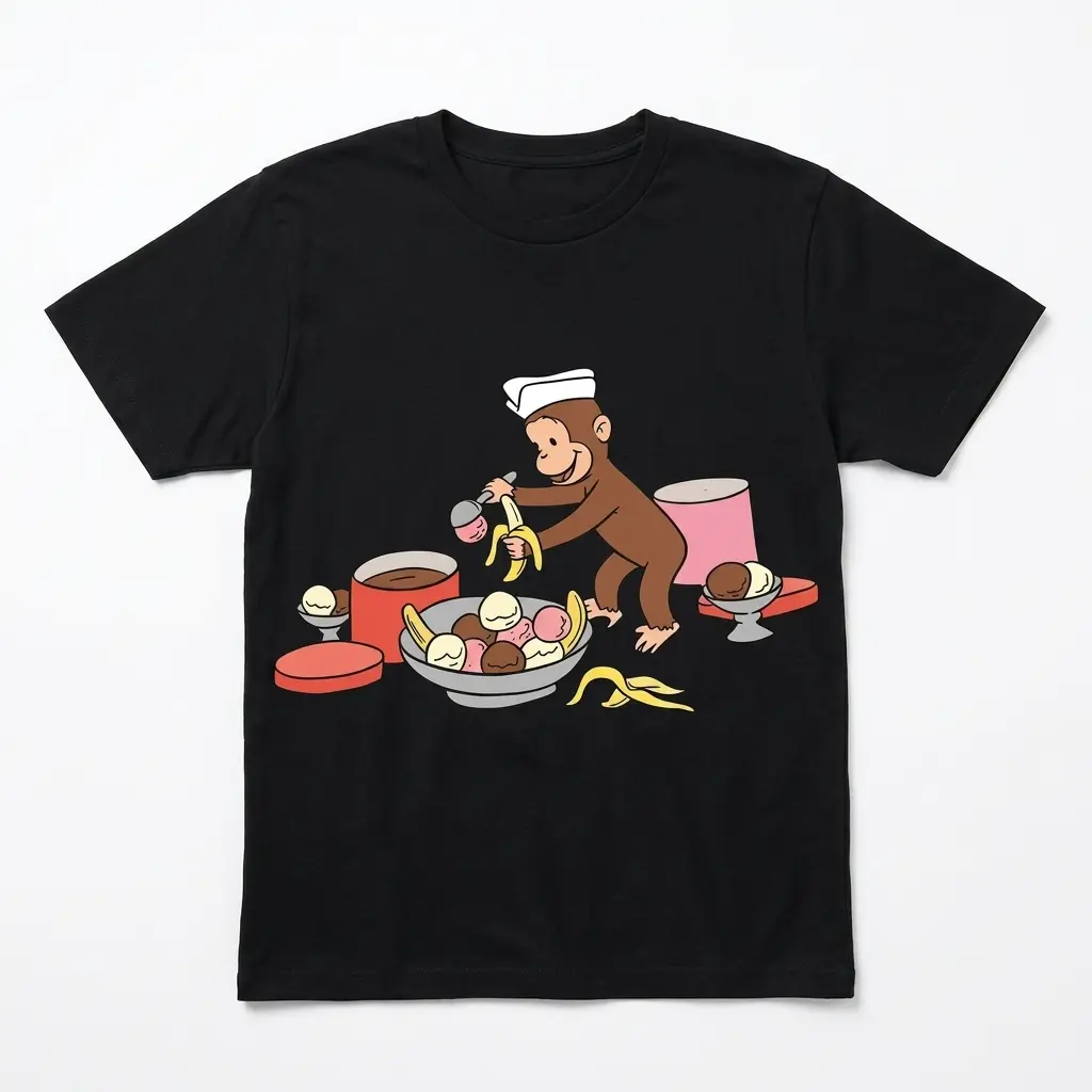 Funny Monkey Ice Cream T-Shirt 1 funny monkey ice cream t shirt.jpg