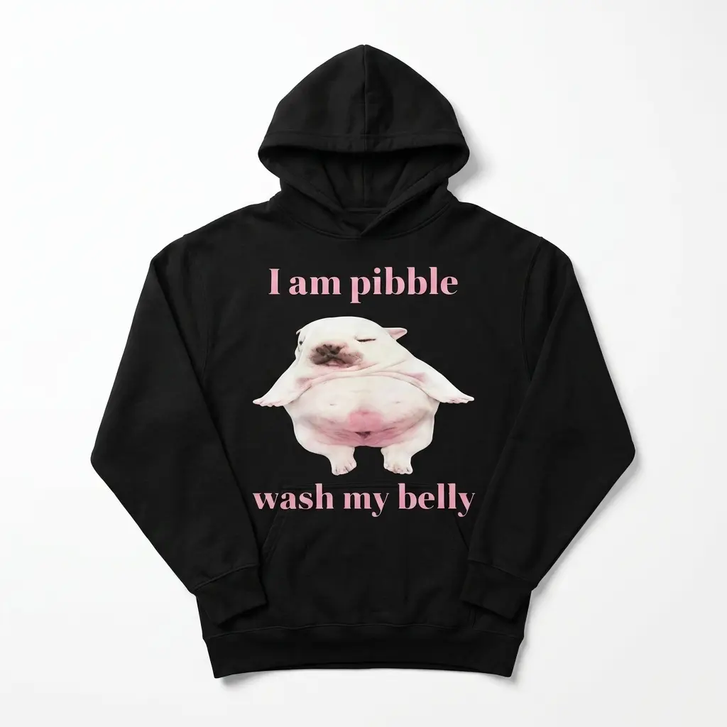 Funny Pibble Wash My Belly Meme T-Shirt 2 funny pibble wash my belly meme t shirt 1.jpg