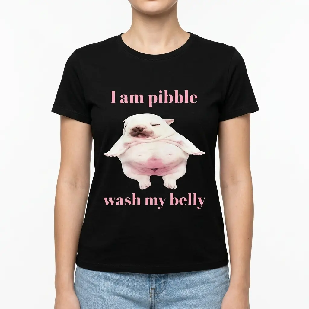 Funny Pibble Wash My Belly Meme T-Shirt 4 funny pibble wash my belly meme t shirt 3.jpg