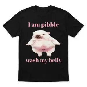 funny pibble wash my belly meme t shirt.jpg