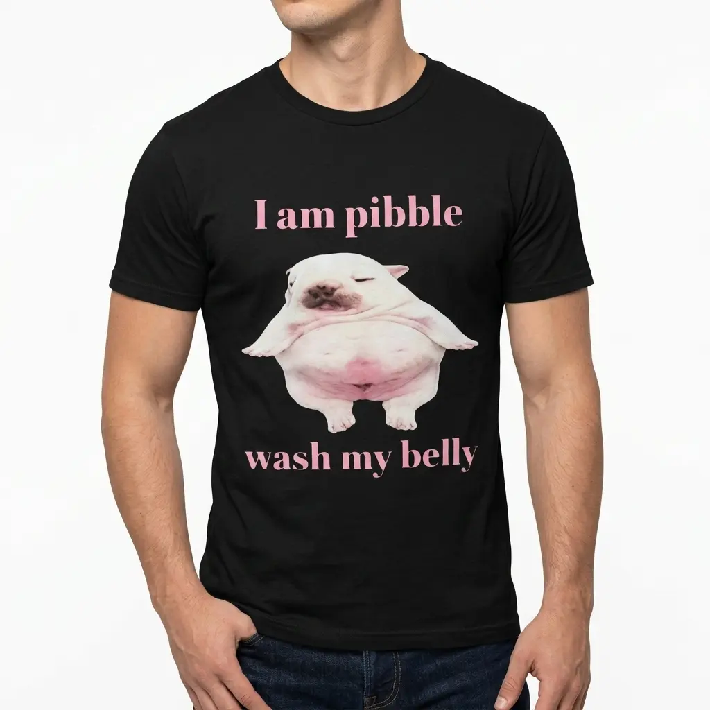 Funny Pibble Wash My Belly Meme T-Shirt 5 funny pibble wash my belly meme t shirt 4.jpg
