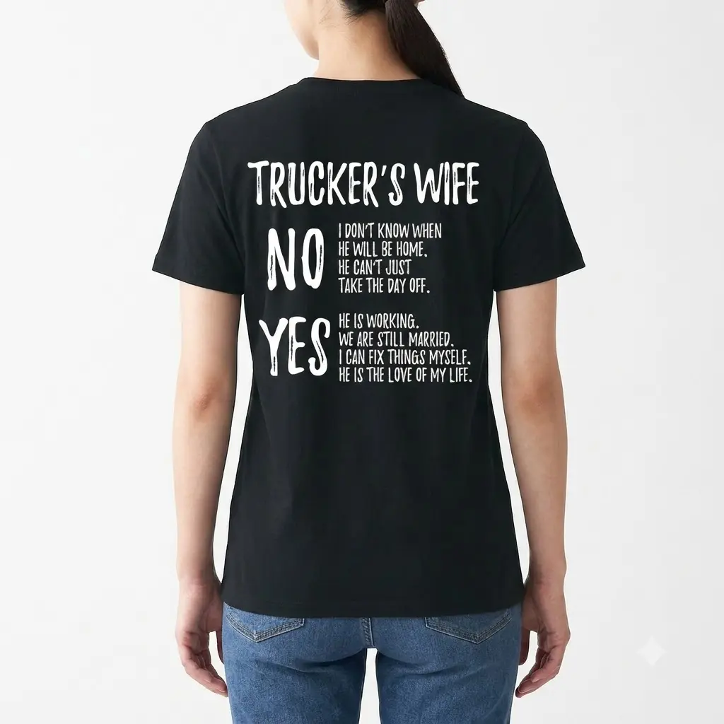 Funny Retired Grandpa Not My Problem Anymore T-Shirt 5 Woman wearing a T-shirt with 'Not My Problem Anymore' design on the back.