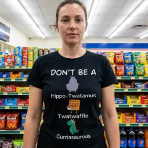 Funny Sarcastic Don't Be A Graphic Hoodie 9 Lifestyle setting showcasing the humorous Don't Be A graphic apparel featuring funny cartoon insult illustrations.