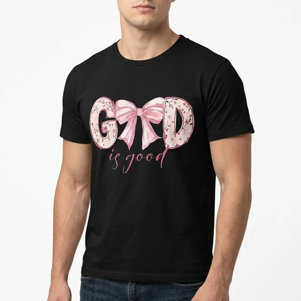 god is good pink bow t shirt 4.jpg