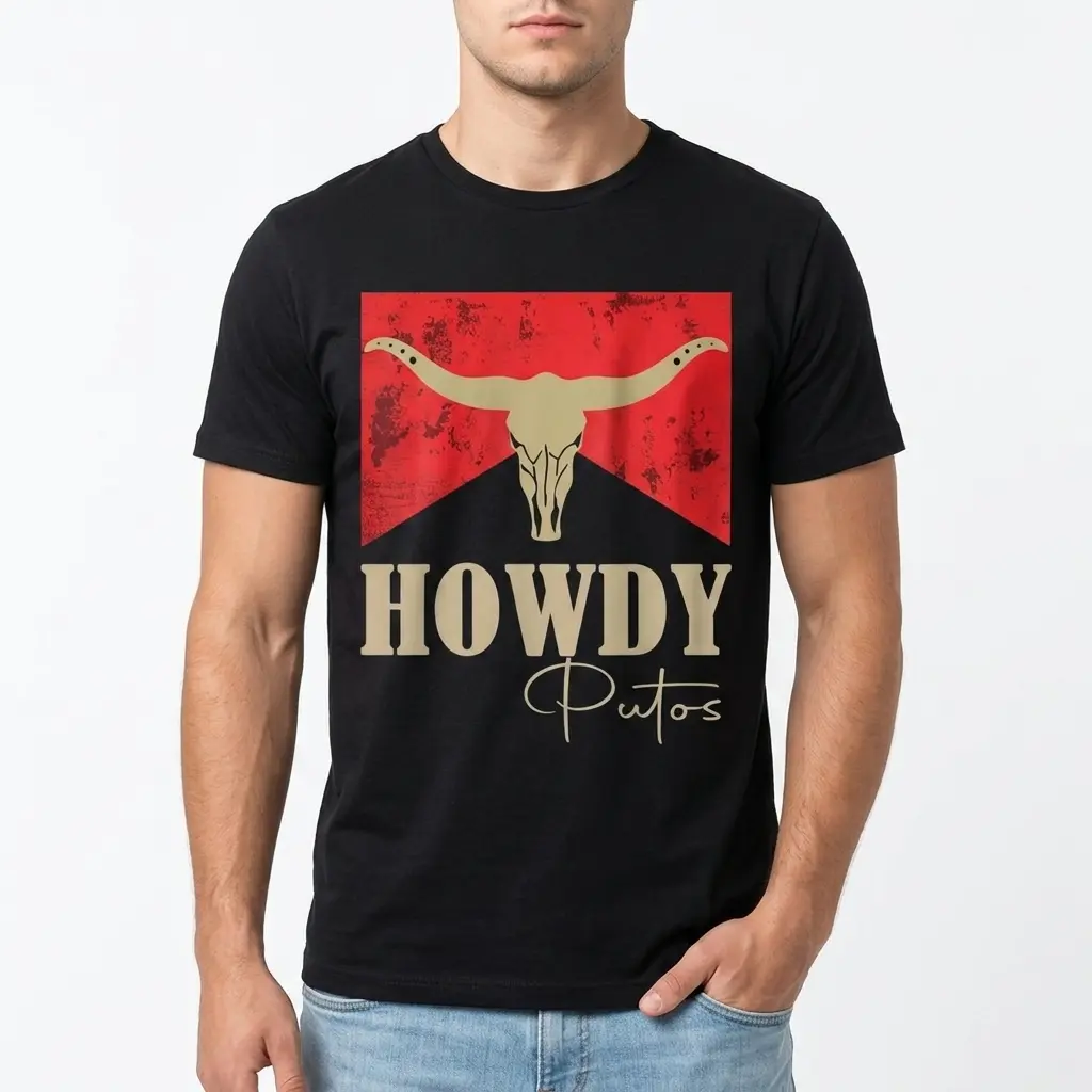Howdy Longhorn Skull T-Shirt 3 howdy longhorn skull t shirt 2.jpg