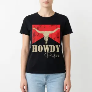 Howdy Longhorn Skull T-Shirt 9 howdy longhorn skull t shirt 3.jpg