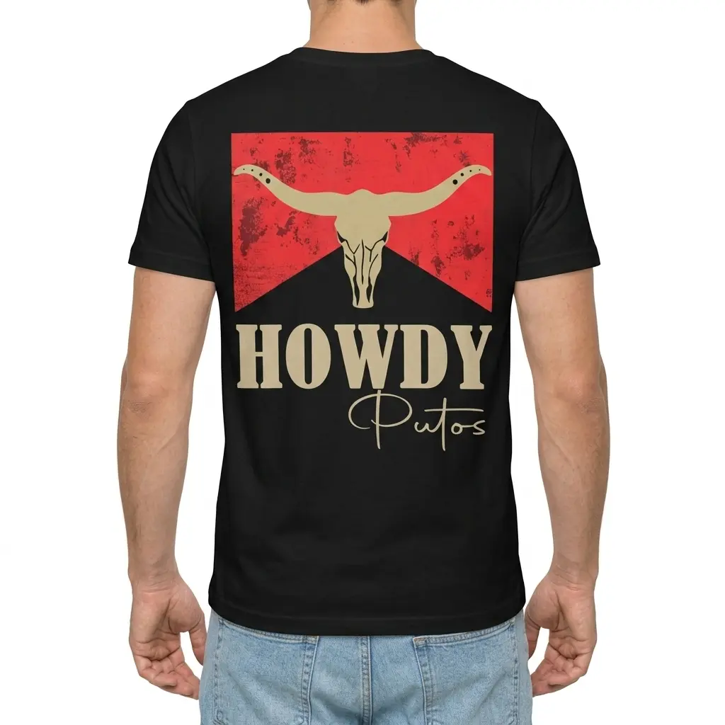 Howdy Longhorn Skull T-Shirt 5 howdy longhorn skull t shirt 4.jpg