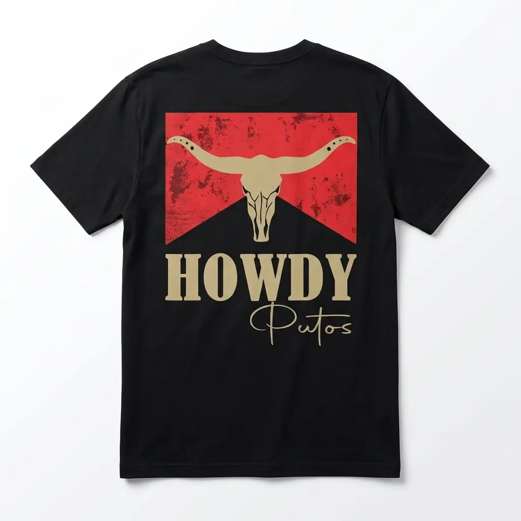 Howdy Longhorn Skull T-Shirt 1 howdy longhorn skull t shirt.jpg