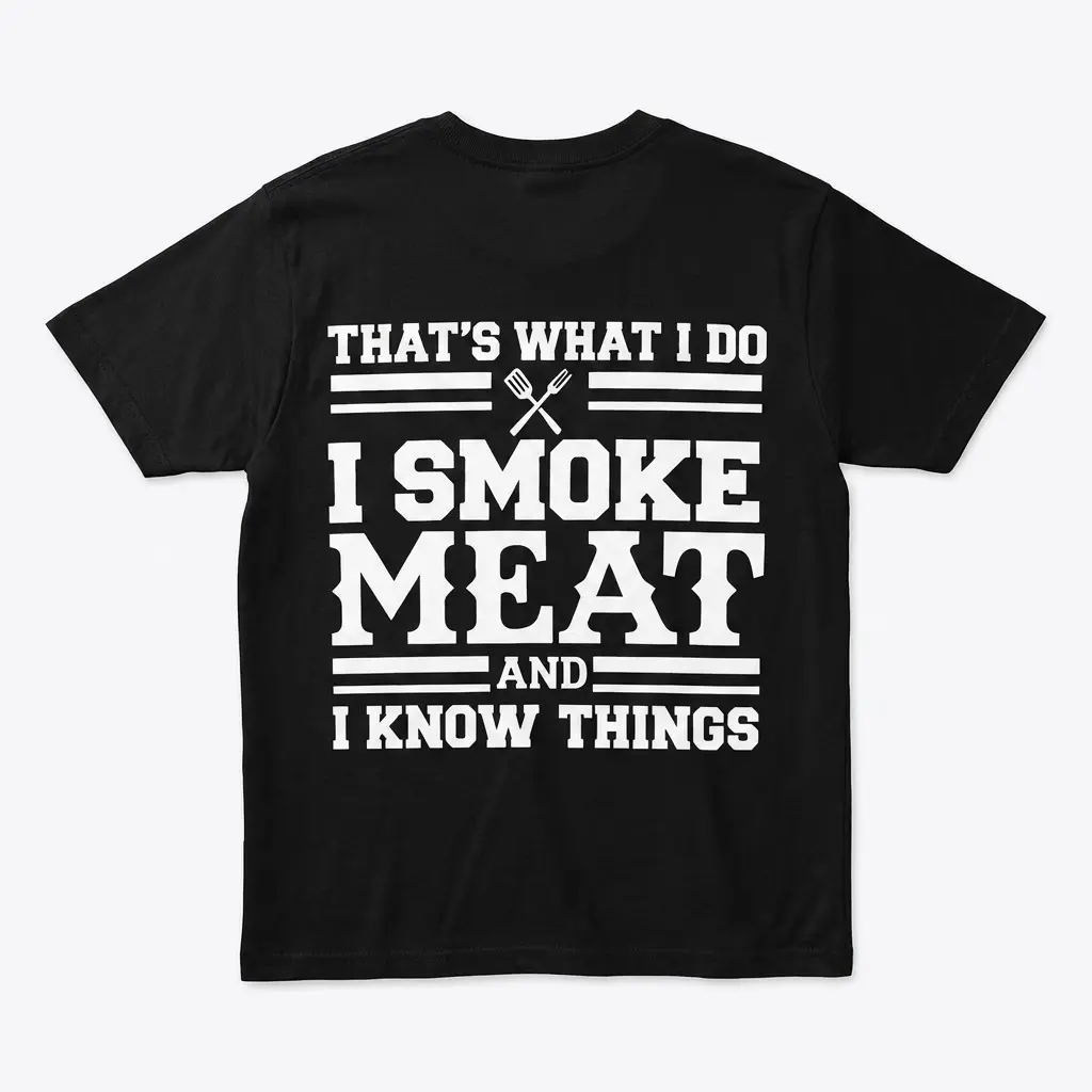 i smoke meat and i know things bbq t shirt.jpg