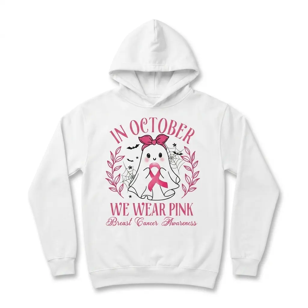 In October We Wear Pink Ghost T-Shirt 2 in october we wear pink ghost t shirt 1.jpg