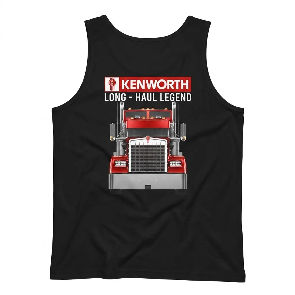 Kenworth Long Haul Legend T-Shirt 3 Back view of tank top with striking Kenworth truck graphic.
