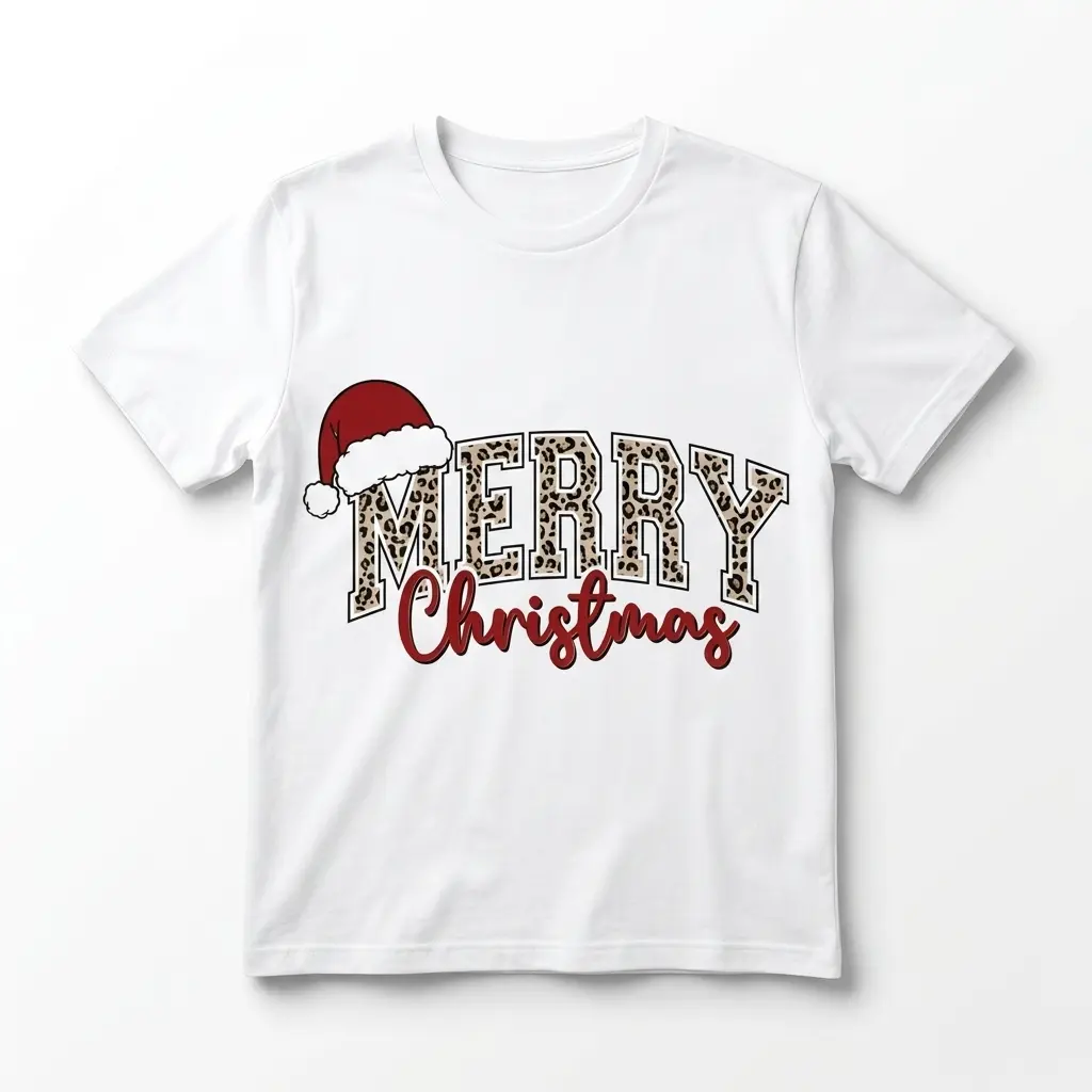 Leopard Merry Christmas T-Shirt 1 leopard merry christmas t shirt.jpg