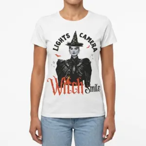 Lights Camera Witch Smile Halloween T-Shirt 9 lights camera witch smile halloween t shirt 3.jpg
