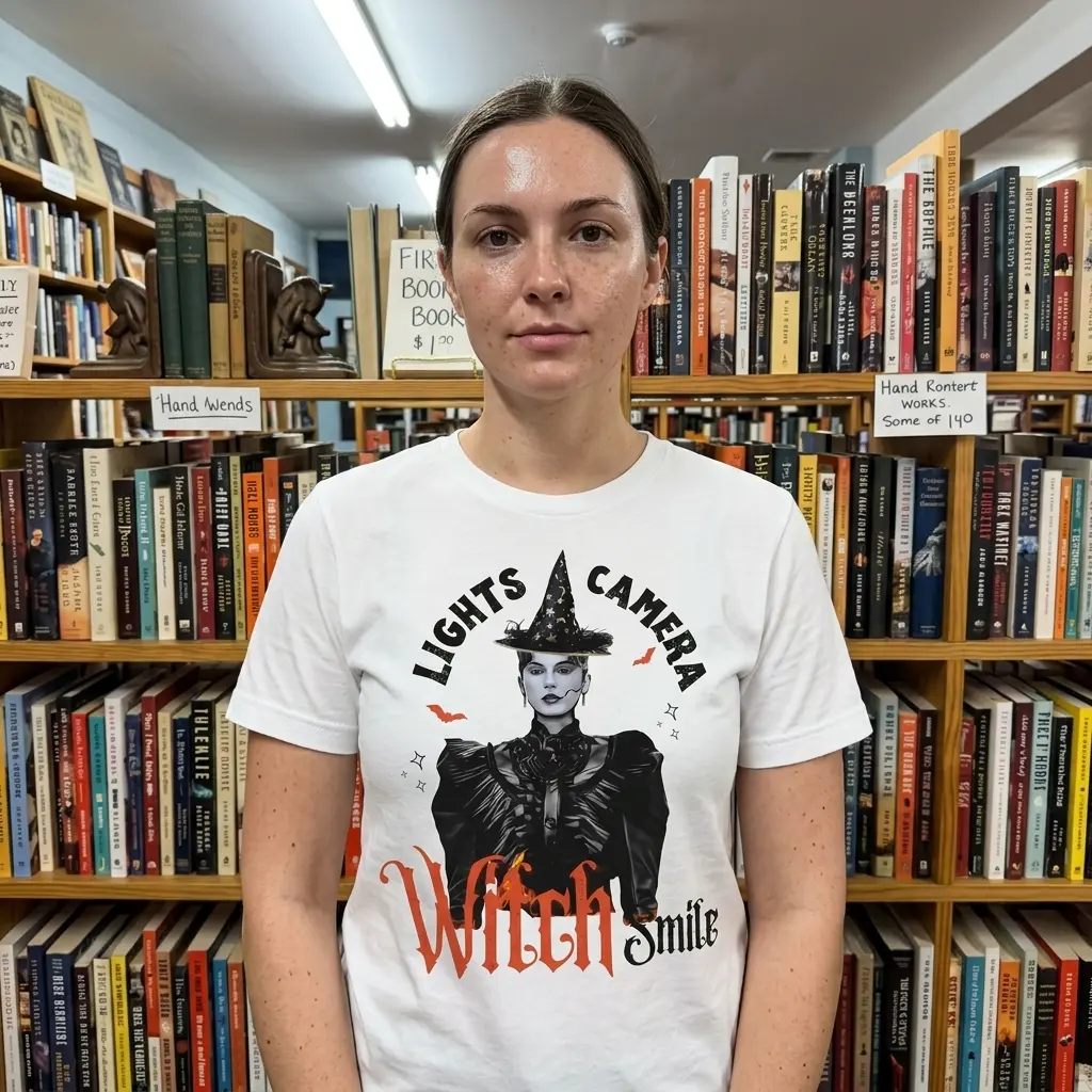 Lights Camera Witch Smile Halloween T-Shirt 6 lights camera witch smile halloween t shirt 5.jpg
