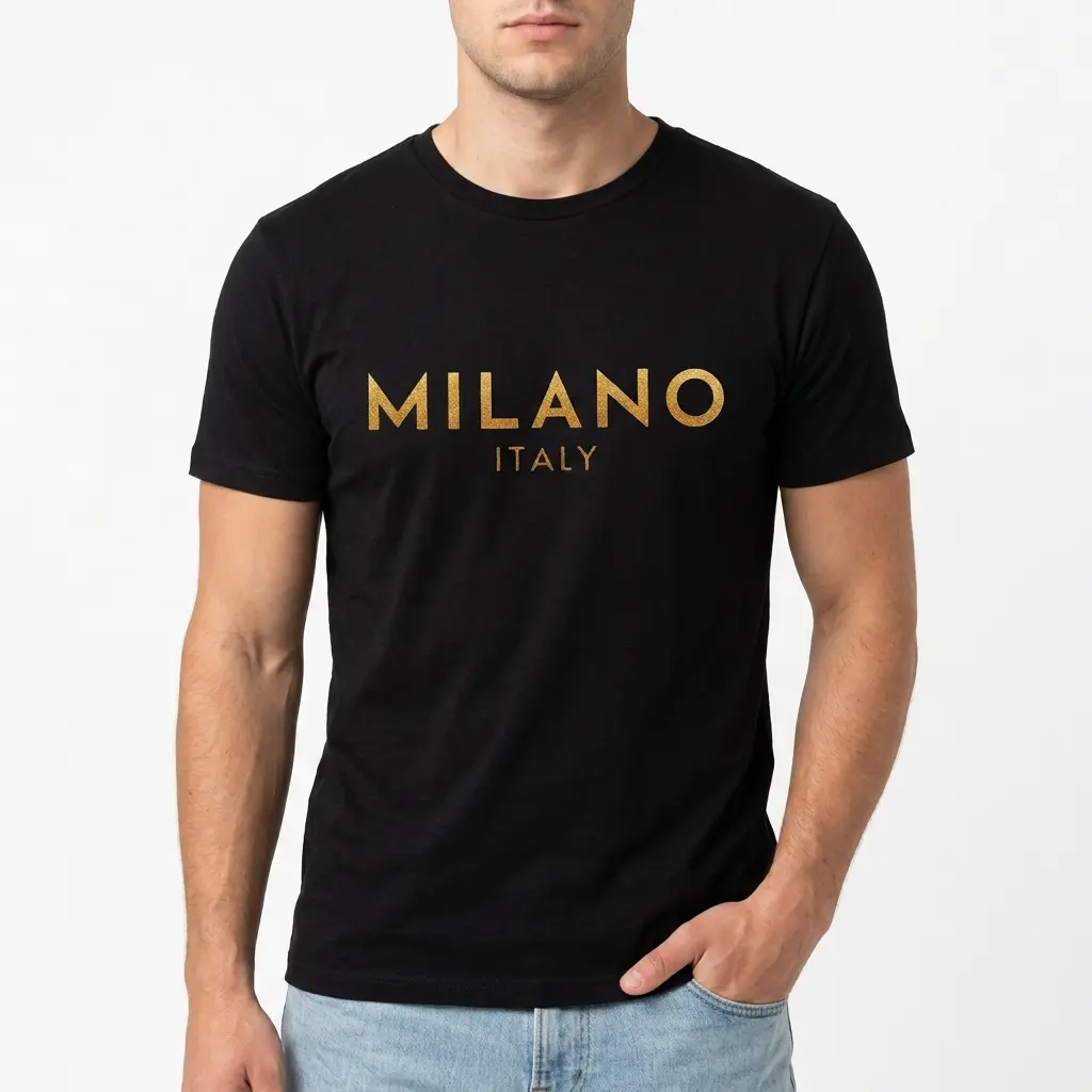 milano italy gold text t shirt 2.jpg