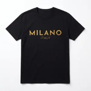milano italy gold text t shirt.jpg
