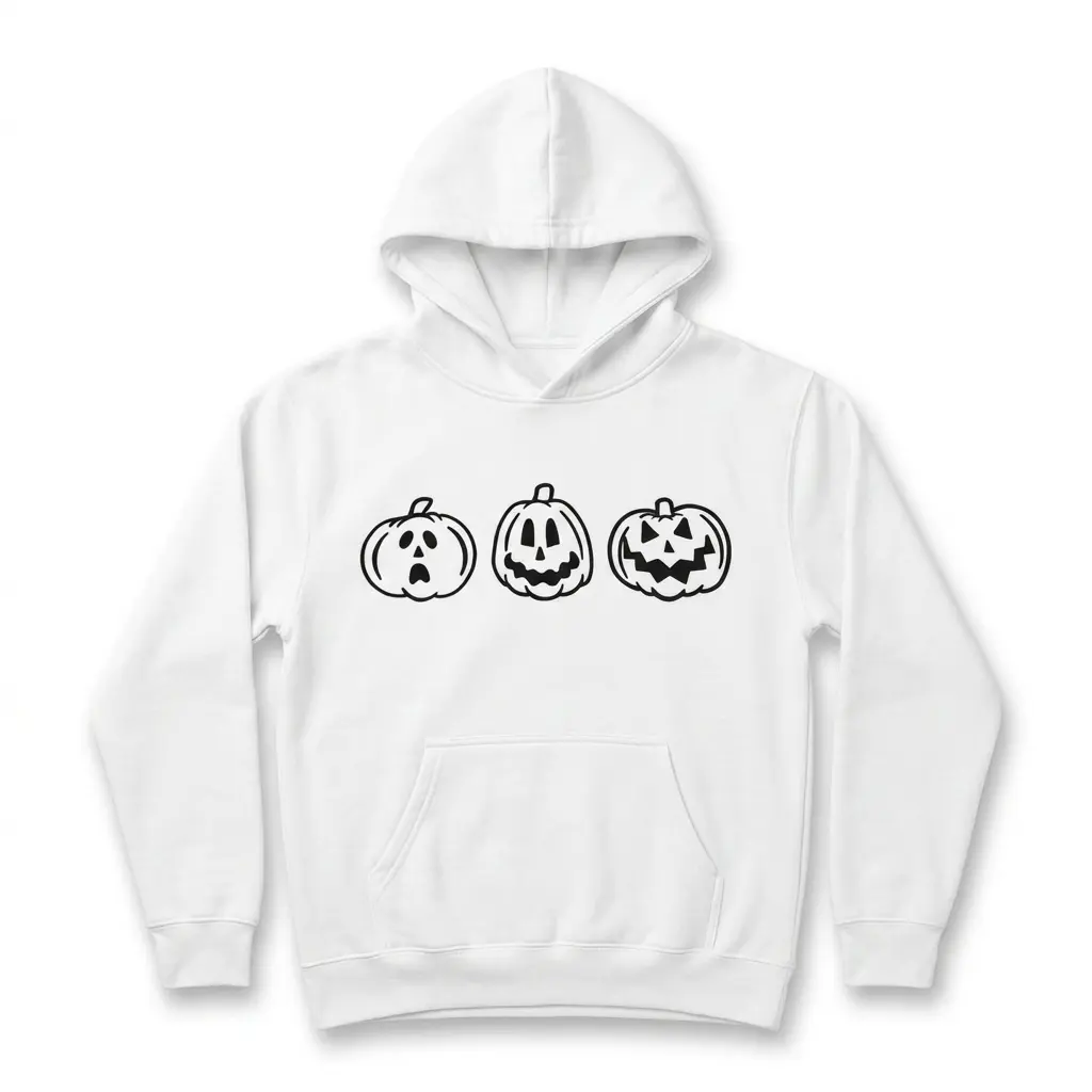 Minimalist Jack-O-Lantern Trio T-Shirt 2 minimalist jack o lantern trio t shirt 1.jpg