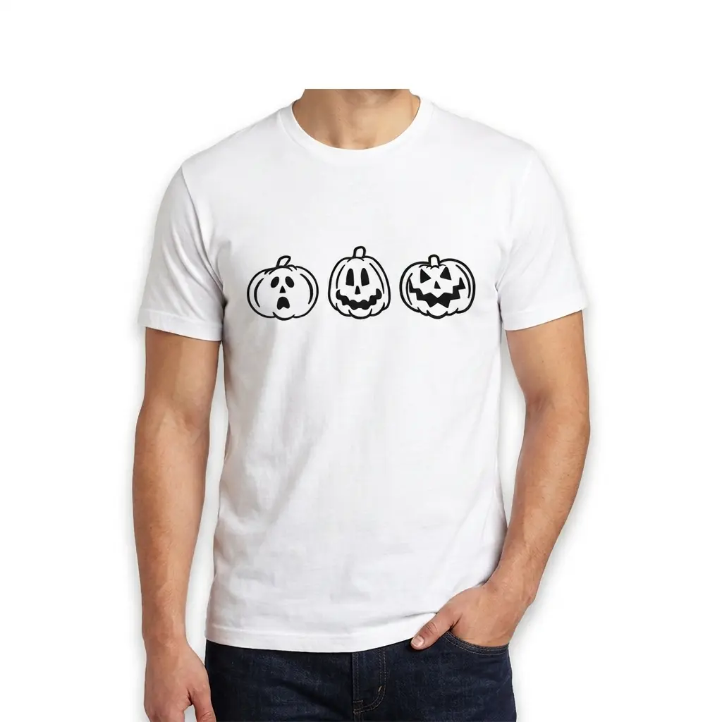 Minimalist Jack-O-Lantern Trio T-Shirt 5 minimalist jack o lantern trio t shirt 4.jpg