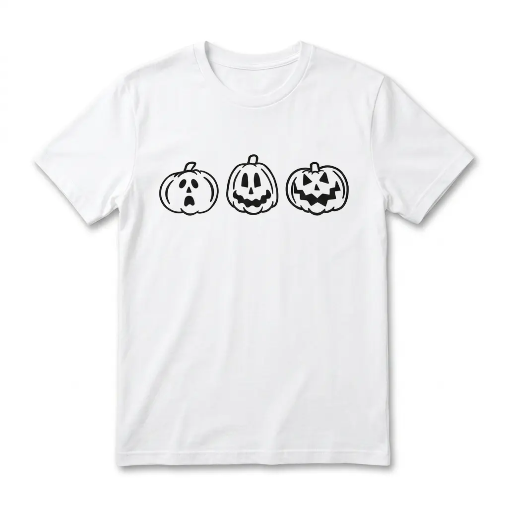 Minimalist Jack-O-Lantern Trio T-Shirt 1 minimalist jack o lantern trio t shirt.jpg