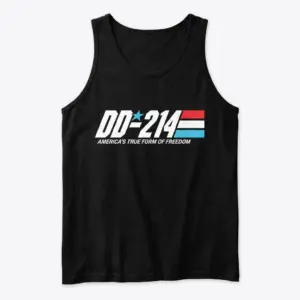 DD-214 Alumni Military Veteran T-Shirt 13 DD-214 Alumni Military Veteran T-Shirt - Tank Top Front Flat Lay