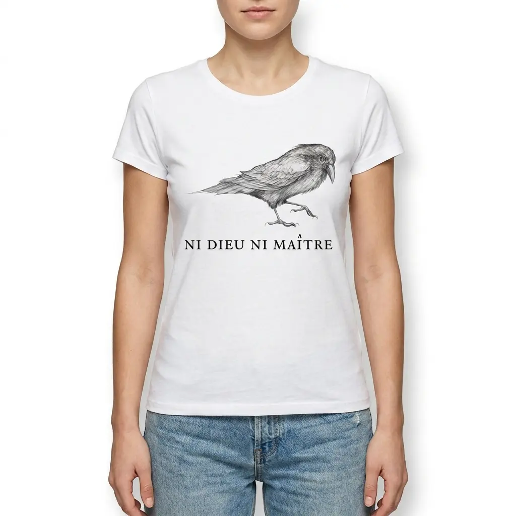 ni dieu ni maitre french anarchist crow t shirt 3.jpg