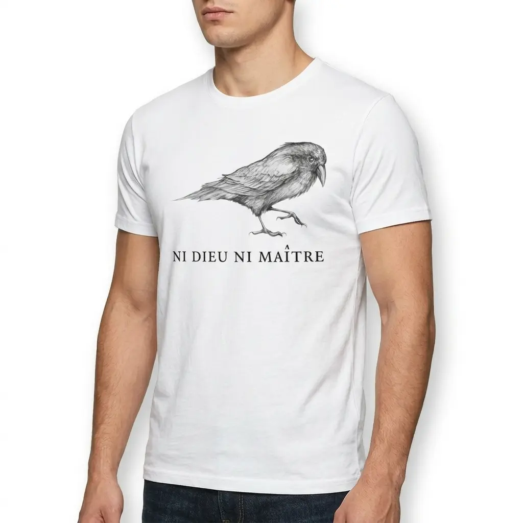ni dieu ni maitre french anarchist crow t shirt 4.jpg