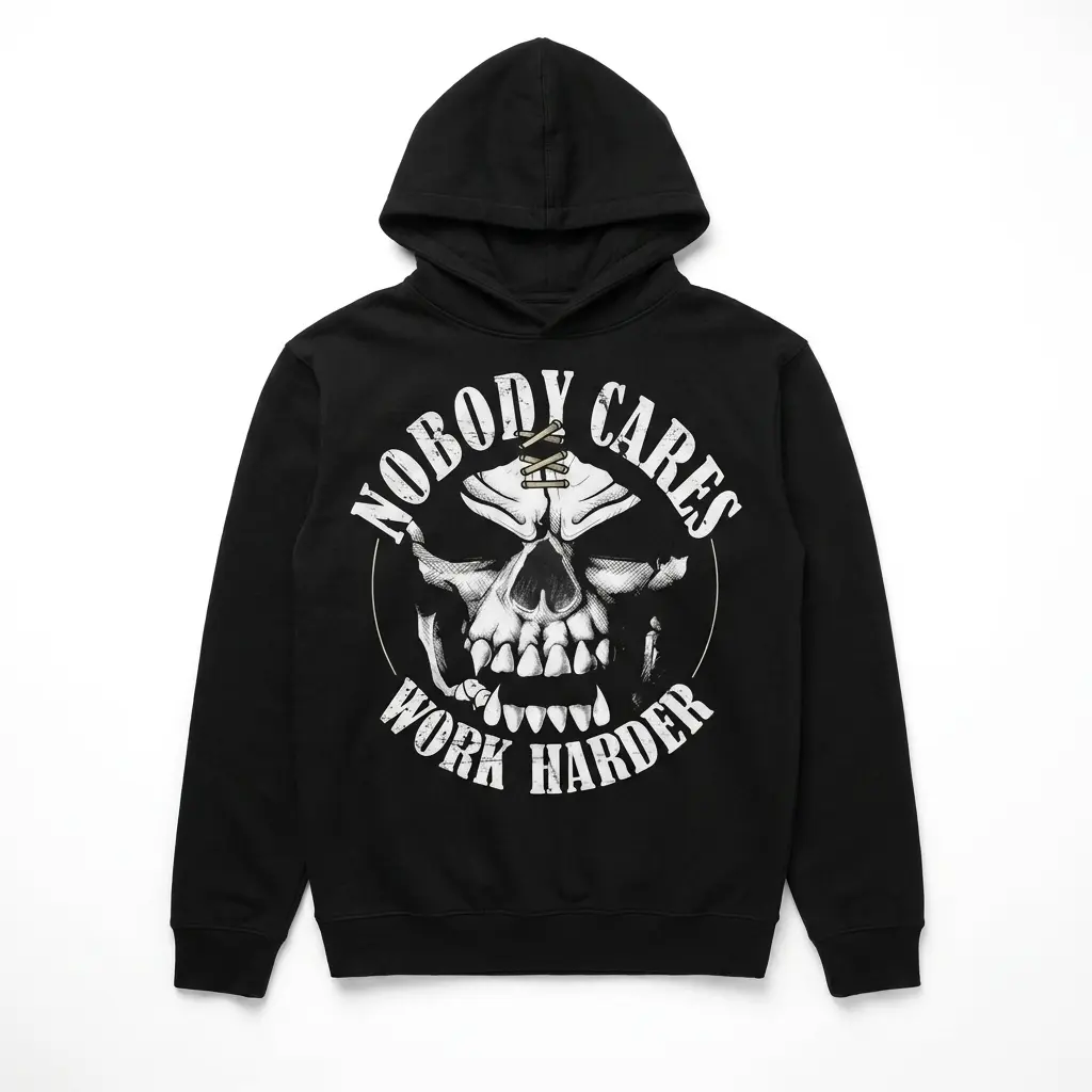 Nobody Cares Work Harder Skull T-Shirt 2 nobody cares work harder skull t shirt 1.jpg