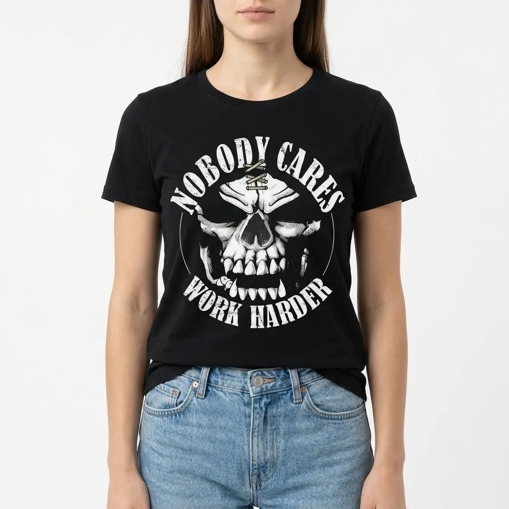 Nobody Cares Work Harder Skull T-Shirt 4 nobody cares work harder skull t shirt 3.jpg