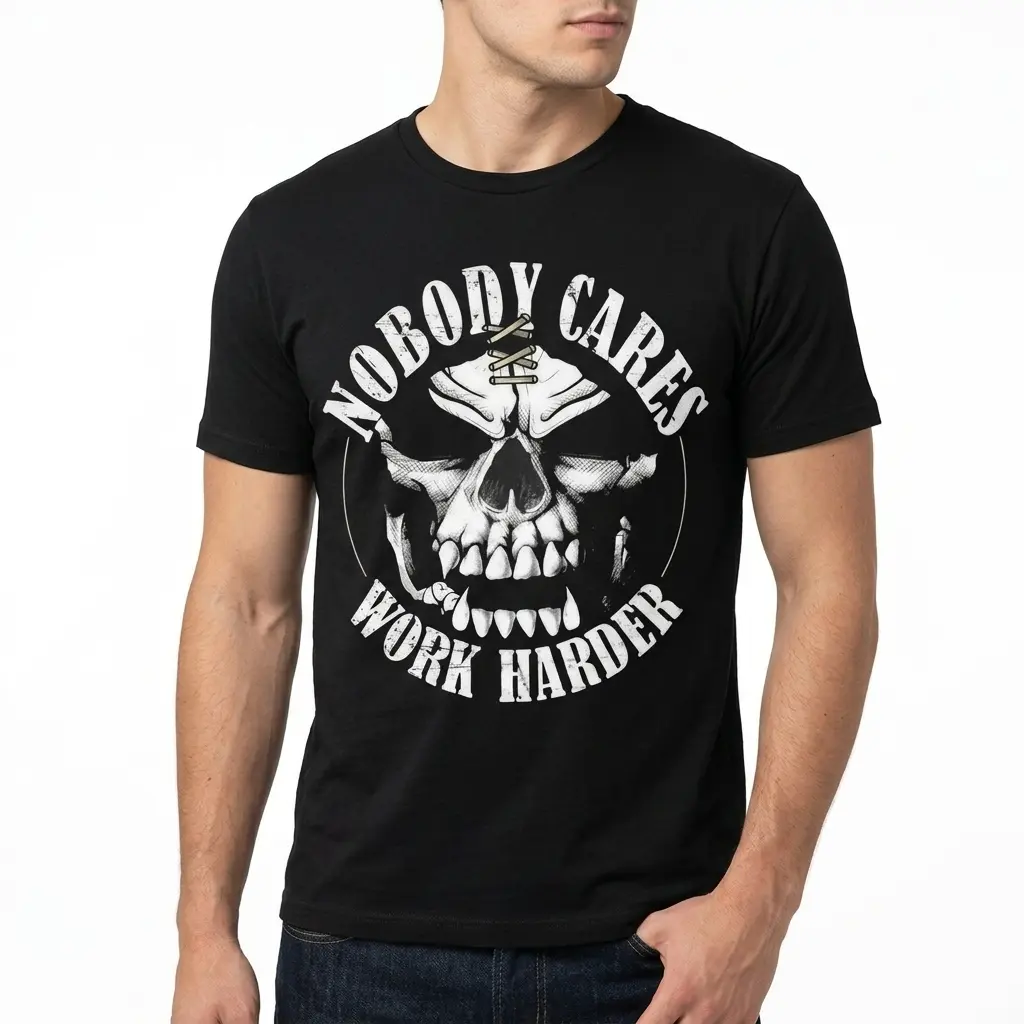 Nobody Cares Work Harder Skull T-Shirt 5 nobody cares work harder skull t shirt 4.jpg