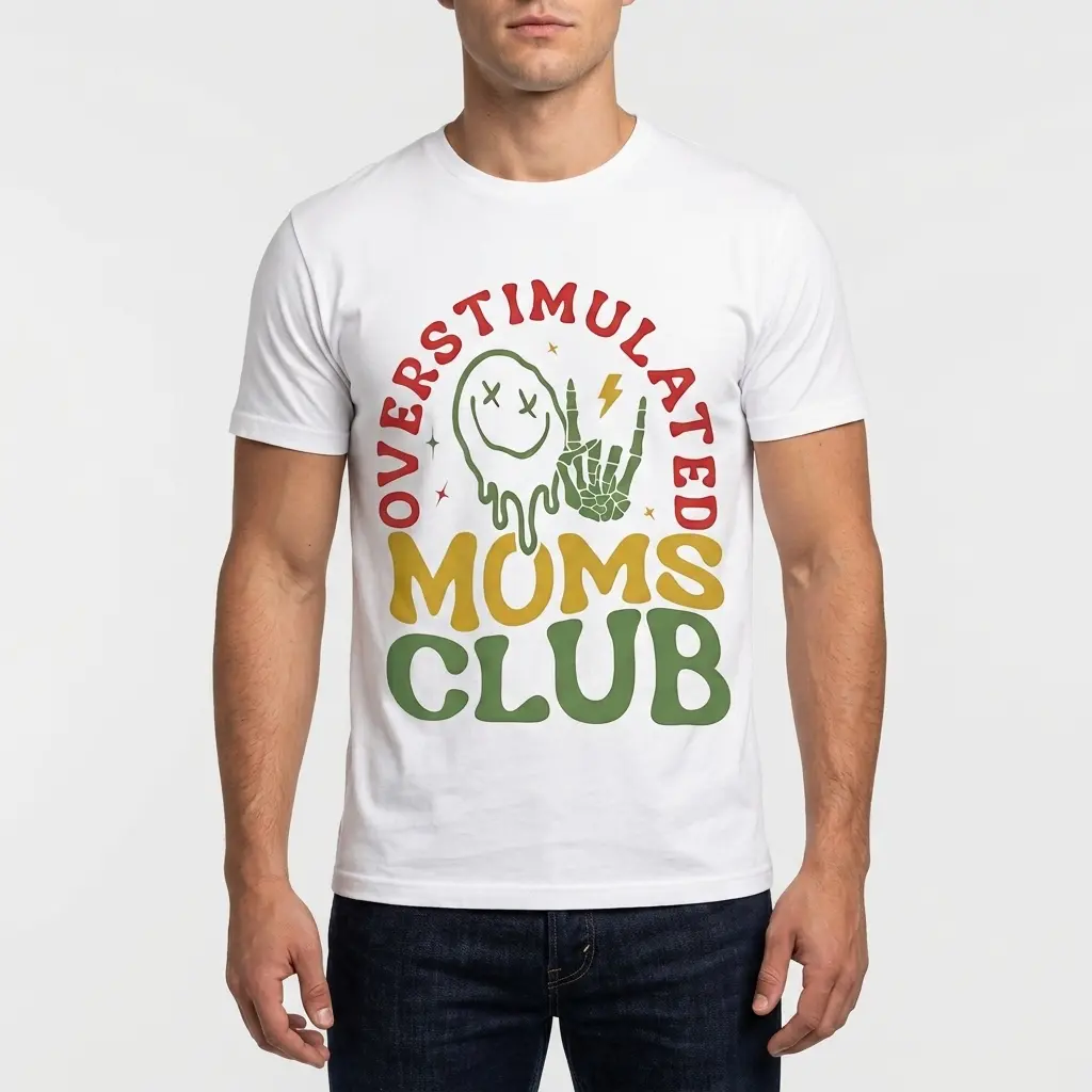 Overstimulated Moms Club Retro T-Shirt 5 overstimulated moms club retro t shirt 4.jpg