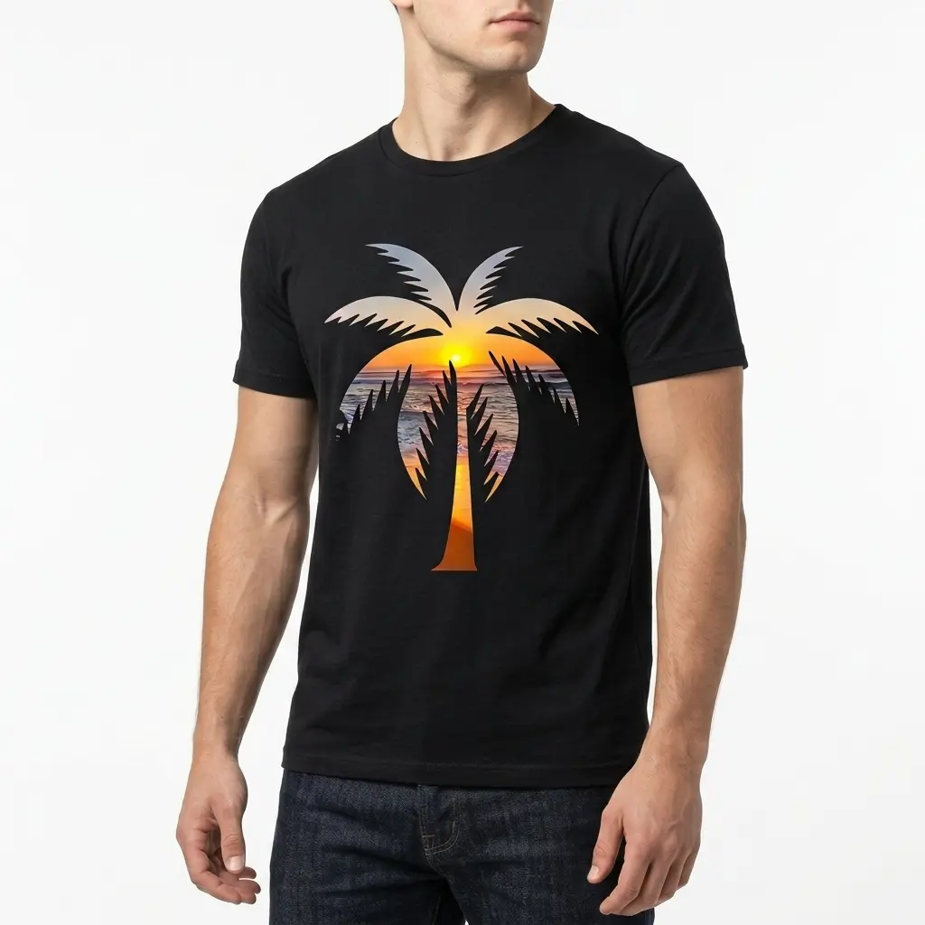 Palm Tree Ocean Sunset T-Shirt 5 palm tree ocean sunset t shirt 4.jpg