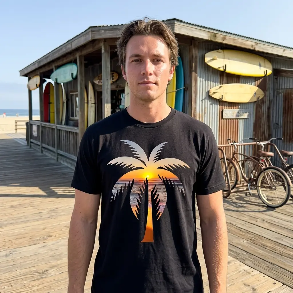 Palm Tree Ocean Sunset T-Shirt 6 palm tree ocean sunset t shirt 5.jpg