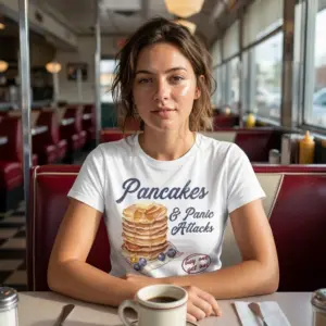 Pancakes and Panic Attacks Graphic T-Shirt 11 pancakes and panic attacks graphic t shirt 5.jpg