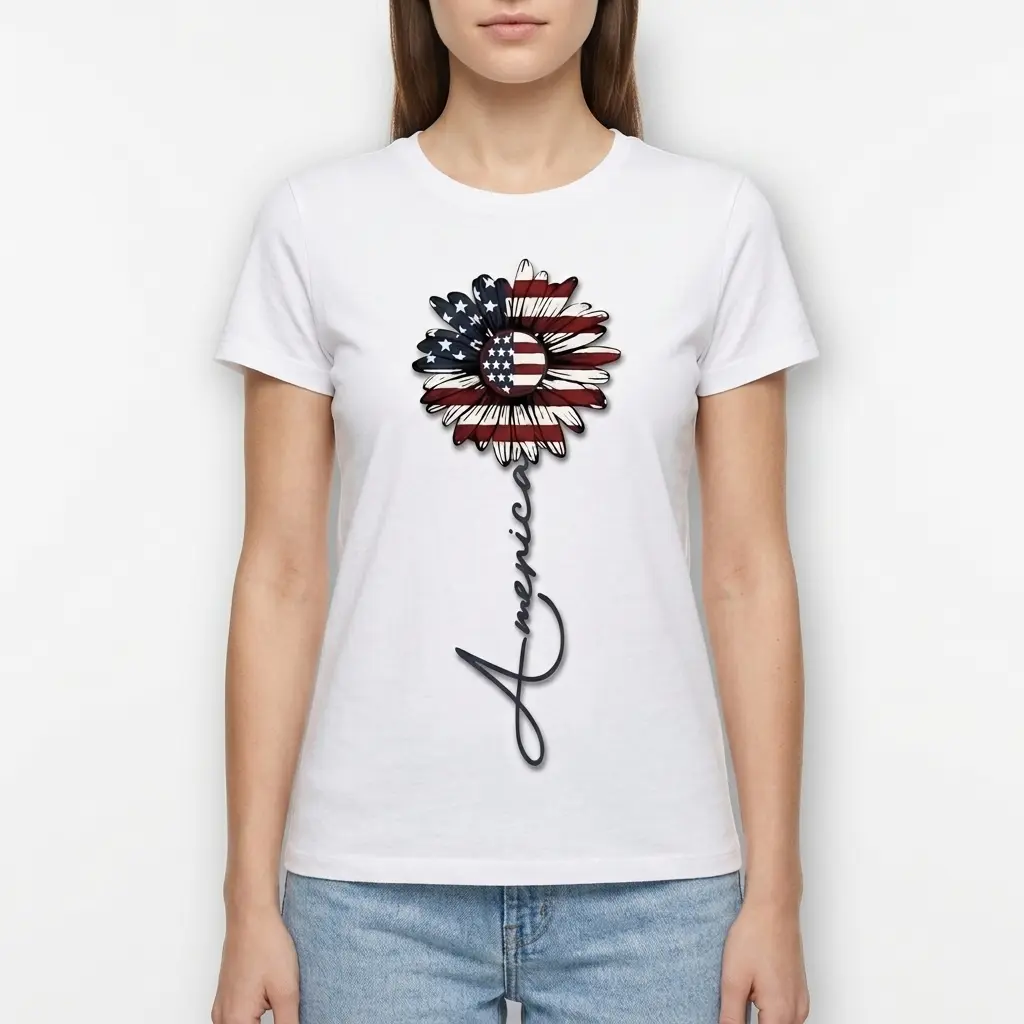 Patriotic American Flag Sunflower T-Shirt 4 patriotic american flag sunflower t shirt 3.jpg